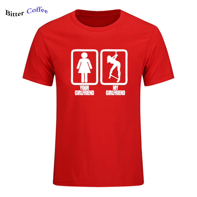 NEW Men's t-shirt Your Girlfriend My Girlfriend Bondage T shirt for Men Short tops Cotton fashion Tee Shirts European Size 210225