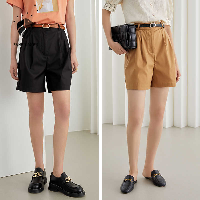 FANSILANEN Office Ladies Suit Shorts Women Summer A-line High Waist Wide Leg Pants Straight Loose Brown Black Casual 210607, Light brown
FANSILANEN Office Ladies Suit Shorts Women Summer A-line High Waist Wide Leg Pants Straight Loose Brown Black Casual 210607, Light brown