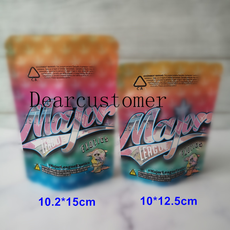 2 size Major league exotics bag 3.5g 7g mylar smell proof pouch airtight child proof for dry herb packaging Hs2021
2 size Major league exotics bag 3.5g 7g mylar smell proof pouch airtight child proof for dry herb packaging Hs2021
