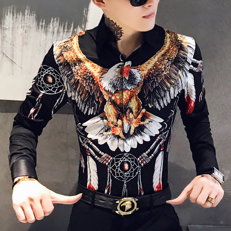 2021 New Designer 3d Eagle Print Slim Long Sleeve Tuxedo Camisas Fashion Men Nightclub Bar Casual Shirt 1l5j, White
2021 New Designer 3d Eagle Print Slim Long Sleeve Tuxedo Camisas Fashion Men Nightclub Bar Casual Shirt 1l5j, White