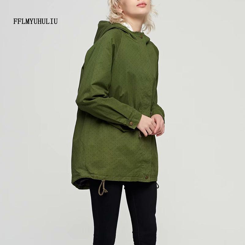 Women's Trench Coats Autumn Ladies Long-sleeved Pockets Wave Solid Color Drawstring Waist Hooded Windbreaker Fashion Casual, Army green
Women's Trench Coats Autumn Ladies Long-sleeved Pockets Wave Solid Color Drawstring Waist Hooded Windbreaker Fashion Casual, Army green