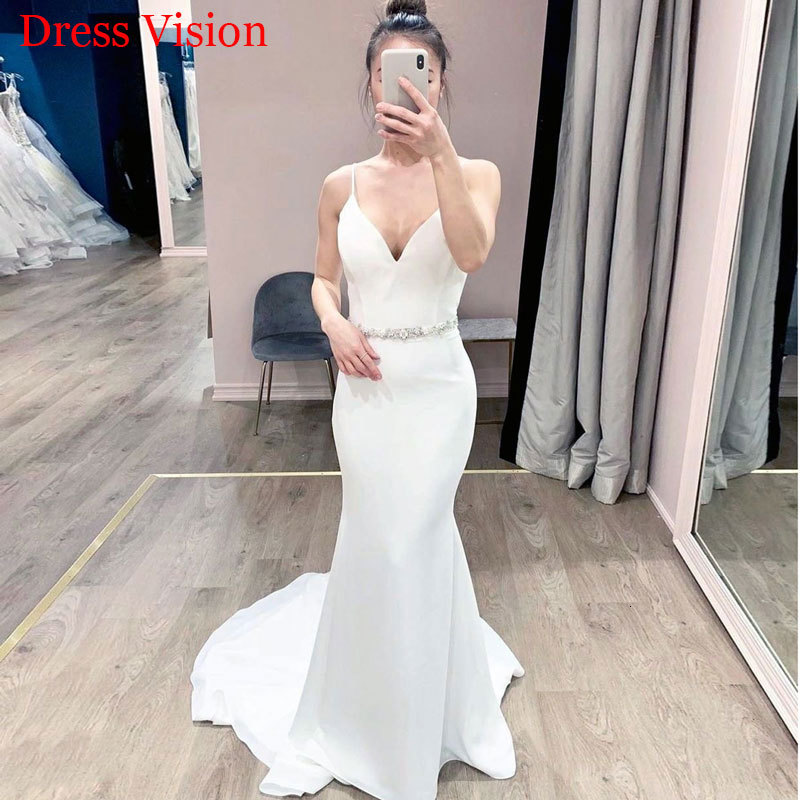2021 Satin V-neck Mermaid Mariee Vestido Wedding Simple Robe De Soiree Bride to Be 3ayi, Same as image
2021 Satin V-neck Mermaid Mariee Vestido Wedding Simple Robe De Soiree Bride to Be 3ayi, Same as image