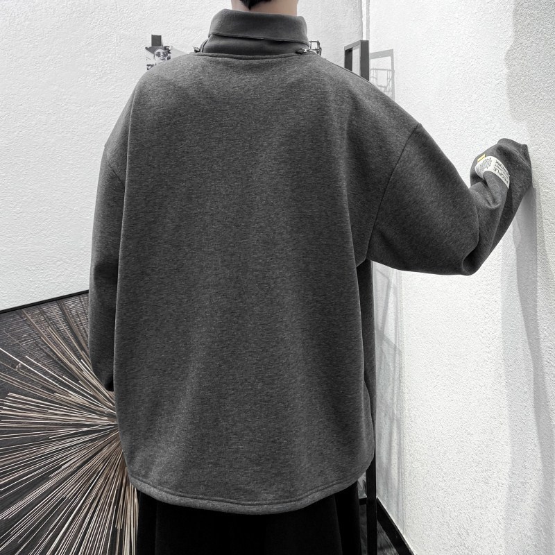 SingleRoad Mens Turtleneck Sweatshirt Men Winter Casual Oversized Harajuku Japanese Streetwear Sweatshirts Black Hoodie Men 201103