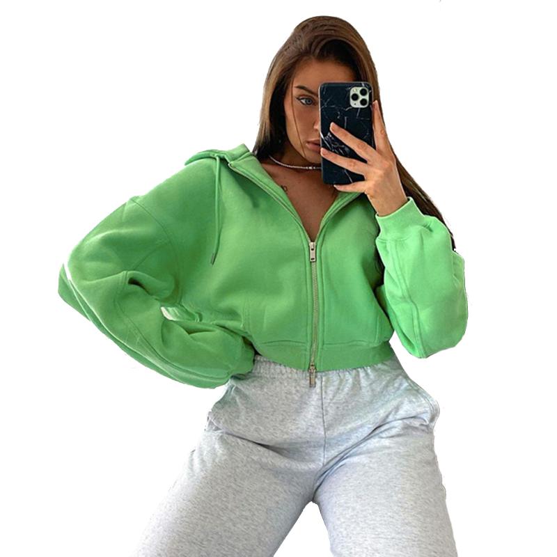 Women' Jackets Women Sweatshirt Short Hoodies Tracksuit Long Sleeve Female Crop Top Fashion Harajuku Clothing Oversized, Green
Women' Jackets Women Sweatshirt Short Hoodies Tracksuit Long Sleeve Female Crop Top Fashion Harajuku Clothing Oversized, Green