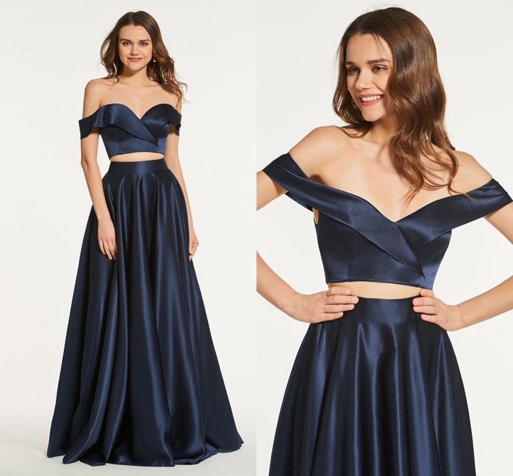 2021 New Elegant Two-piece Navy Blue Es Fashionable Satin Off the Shoulder A-line Long Evening Prom Gowns Robe De Soriee Ytg9
2021 New Elegant Two-piece Navy Blue Es Fashionable Satin Off the Shoulder A-line Long Evening Prom Gowns Robe De Soriee Ytg9