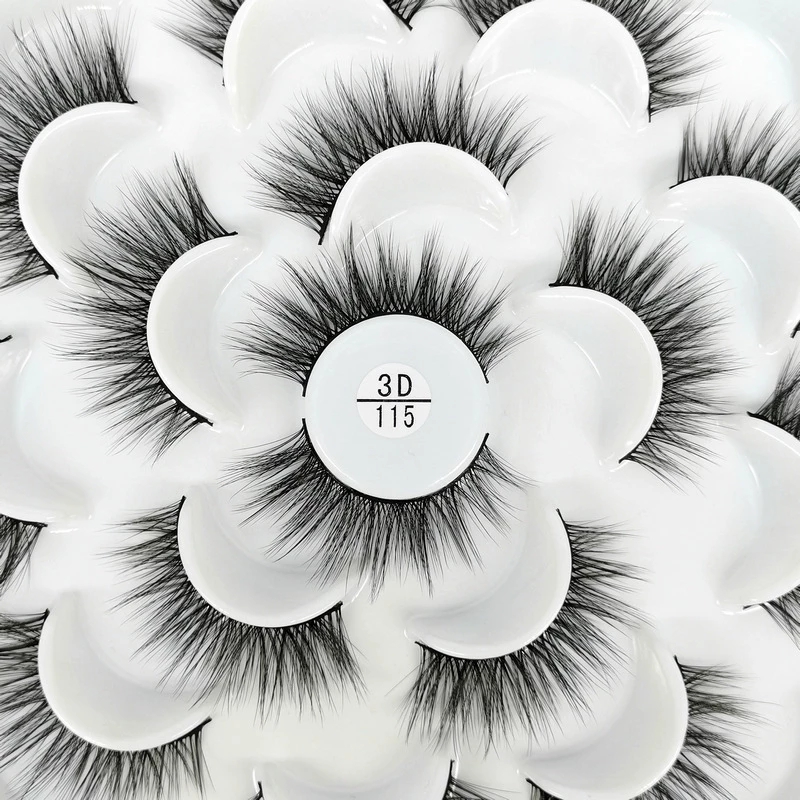 10 Pairs False Eyelashes Natural Long 3D Black Full Strip Lashes Wispy Thick Eyelash Extension Beauty Make up In Bulk