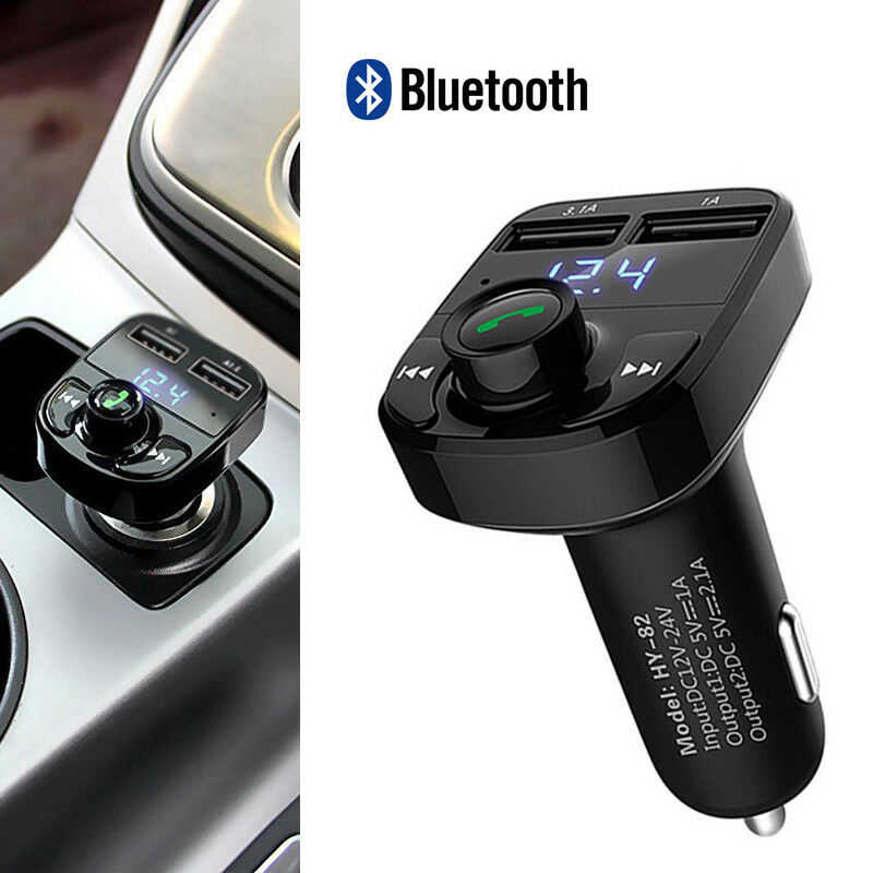 X8 Car FM Transmitter Aux Modulator Bluetooth Handsfree Kit Audio MP3 Player with 3.1A Quick Charge Dual USB Charger