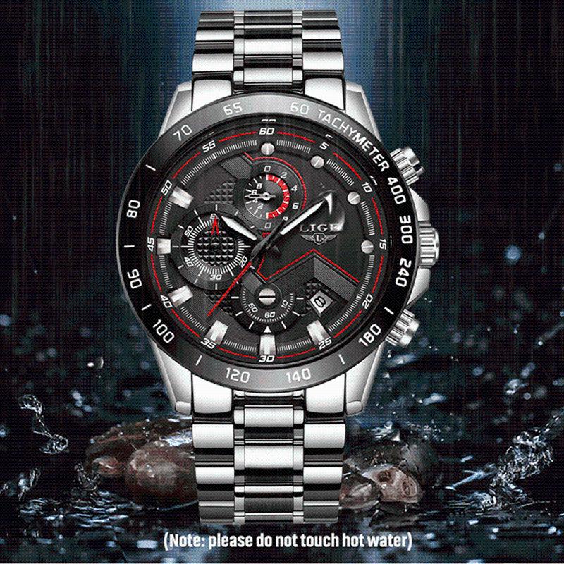 Wristwatches LIGE Watches Mens Waterproof Analog Clock Fashion Stainless Steel Luminous Men Casual Sport Relogio Masculino, Silver black
Wristwatches LIGE Watches Mens Waterproof Analog Clock Fashion Stainless Steel Luminous Men Casual Sport Relogio Masculino, Silver black