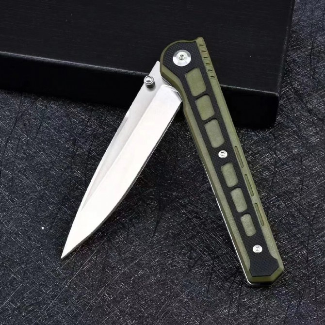 Green Hak Pocket Folding Knife M390/VG10 Damascus Blade G10 Handle Camping Hunting EDC Survival Tool Tactical Knives Xmas Gift a3931