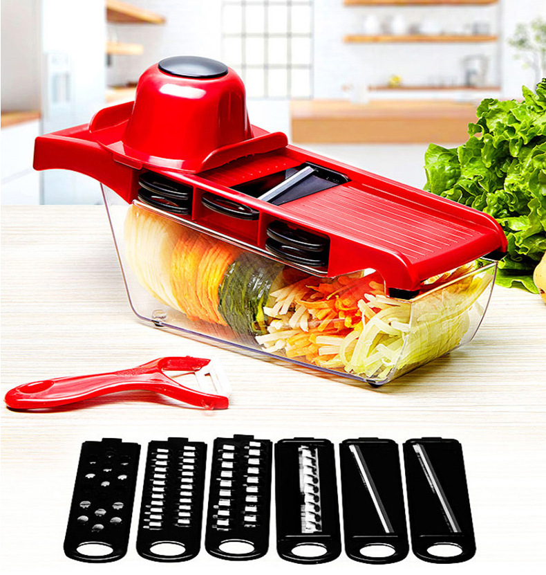 Christmas party mandolin slicer vegetable knife and tool stainless steel blade kitchen fruit manual potato peeler carrot shredder