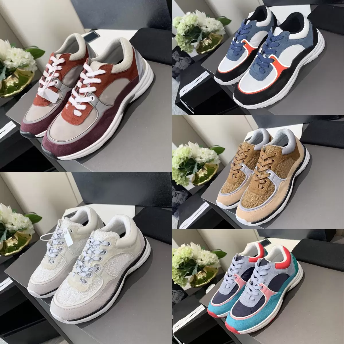 Designer Calfskin Casual Shoes Reflective Sneakers Fashion All-match Stylist Shoees Suede Leather Trainers Patchwork Leisure Shoes Platform Lace-up Print Sneaker, If you want more styles;please contact
Designer Calfskin Casual Shoes Reflective Sneakers Fashion All-match Stylist Shoees Suede Leather Trainers Patchwork Leisure Shoes Platform Lace-up Print Sneaker, If you want more styles;please contact
