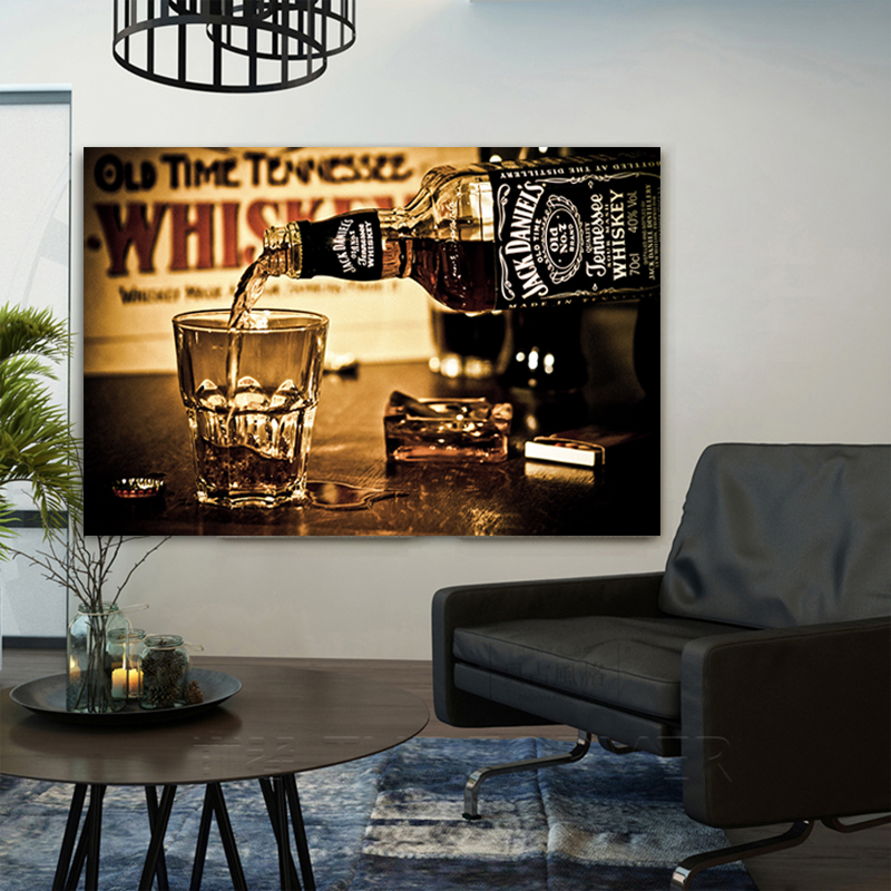 Whiskey Drinks Wall Posters And Prints Modern Canvas Art Painting Home Decor Canvas Wall Art Restaurant Bar Decorative Pictures