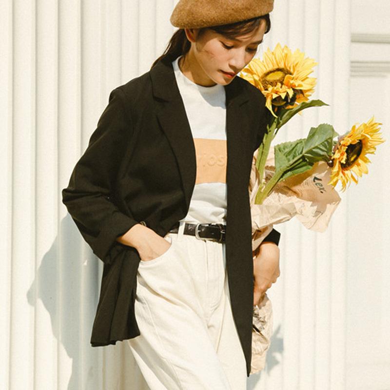 Women' Suits & Blazers Women Jacket Korean Version Of The Casual Small Suit Female Long Section 2021 Autumn Loose Thin Fashion Chic Blazer, Black
Women' Suits & Blazers Women Jacket Korean Version Of The Casual Small Suit Female Long Section 2021 Autumn Loose Thin Fashion Chic Blazer, Black