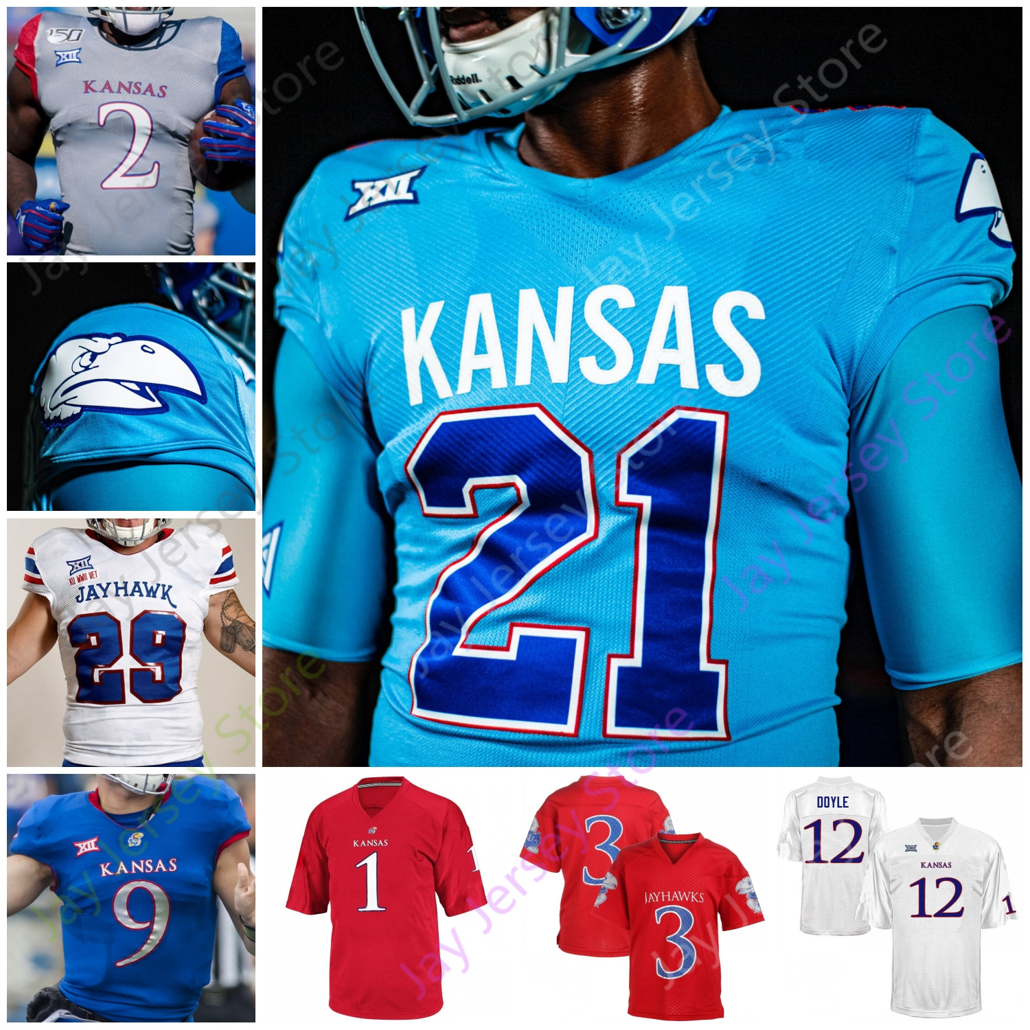 Kansas Jayhawks Football Jersey NCAA College Gale Sayers Jalon Daniels Devin Neal Daniel Hishaw Jr. Phelps Gilyard Miller Logan Jr. Bryant Fairchild Skinner Morrison, Red ii
Kansas Jayhawks Football Jersey NCAA College Gale Sayers Jalon Daniels Devin Neal Daniel Hishaw Jr. Phelps Gilyard Miller Logan Jr. Bryant Fairchild Skinner Morrison, Red ii