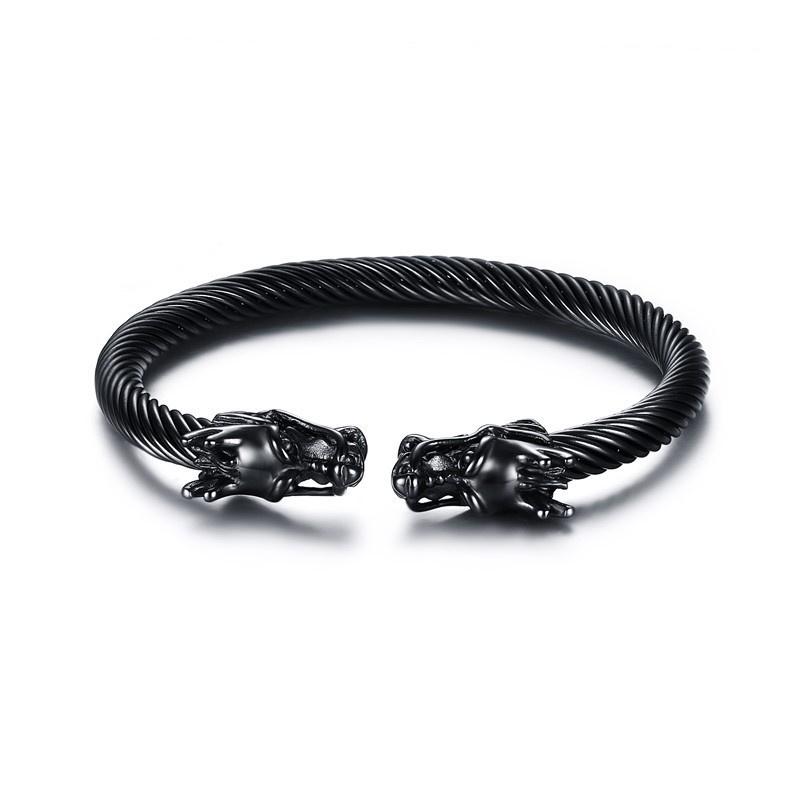 Bangle Dragon's Head Stainless Steel Dragon Bracelet Black Jewelry Fashion Viking Men Wristband Cuff Women
Bangle Dragon's Head Stainless Steel Dragon Bracelet Black Jewelry Fashion Viking Men Wristband Cuff Women