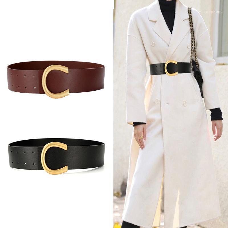 Belts Punk Vintage Luxury Wide Buckle Soft PU Leather Alloy Metal Waistbands Black Women Casual Jeans Dress Stretch Coat Belt, Black;brown
Belts Punk Vintage Luxury Wide Buckle Soft PU Leather Alloy Metal Waistbands Black Women Casual Jeans Dress Stretch Coat Belt, Black;brown