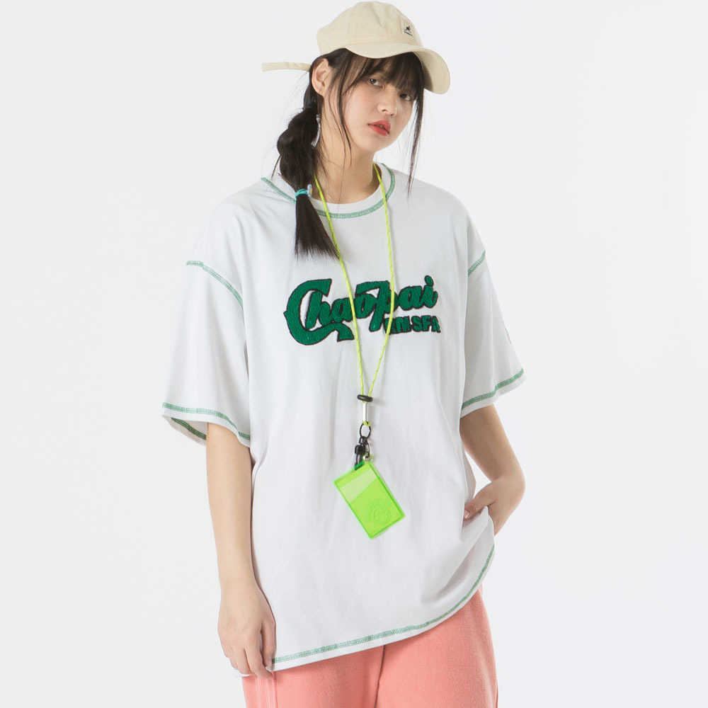 Men's Towel Embroidery Letters T-shirt Summer Short Sleeve Hip Hop Oversized Cotton Casual Harajuku Streetwear Tshirts Clothing 210601