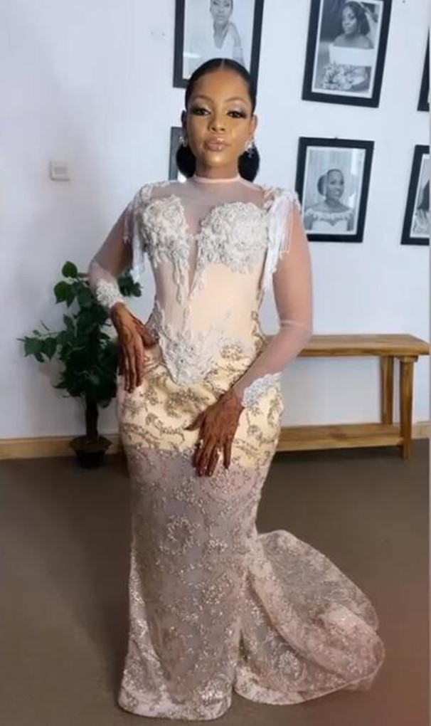 2021 Plus Size Arabic Aso Ebi Luxurious Mermaid Sexy Prom Dresses Lace Beaded Sheer Neck Evening Formal Party Second Reception Gowns Dress ZJ557