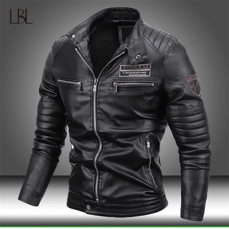 Men Faux Leather Jacket Motorcycle PU Leather Coats Mens Winter Autumn Fleece Warm Jackets Male Thick Windproof Outwear 211111, Djbn8658coffee
Men Faux Leather Jacket Motorcycle PU Leather Coats Mens Winter Autumn Fleece Warm Jackets Male Thick Windproof Outwear 211111, Djbn8658coffee