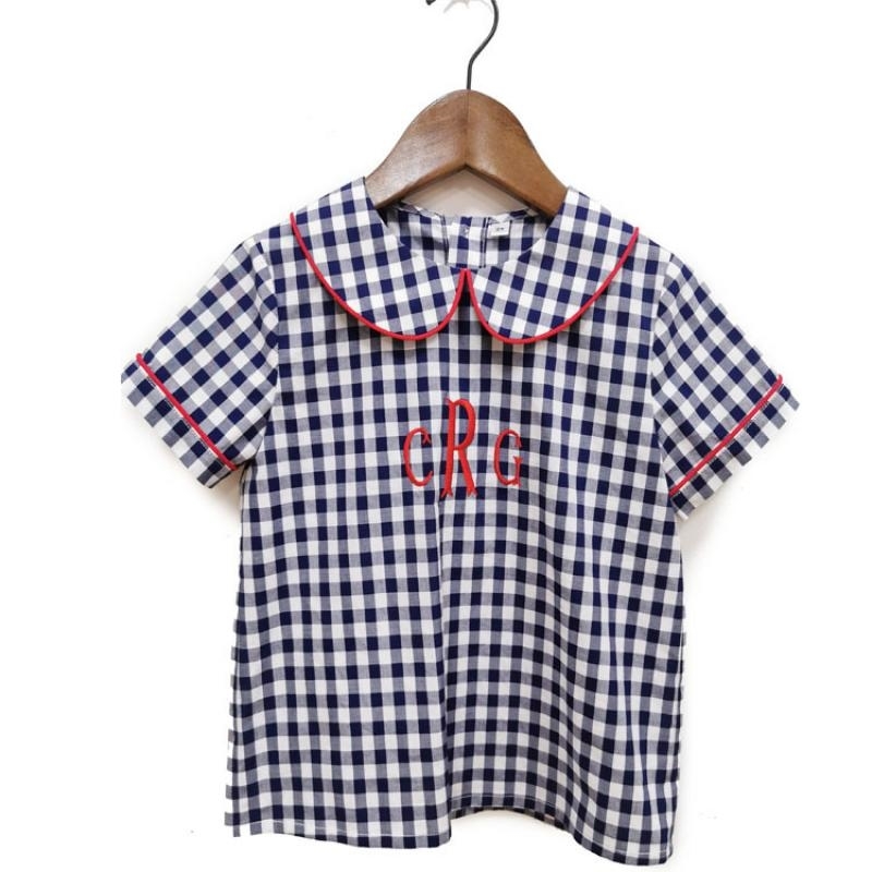 Baby Boy Shirts For Children Plaid Clothes Boys Boutique Clothing Brother's Tops Toddler Letters T-Shirt 210615, Black top
