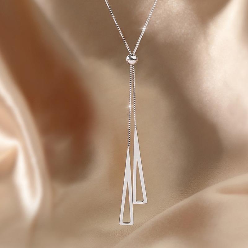 Pendant Necklaces Simple Temperament Geometric Triangle Necklace For Women Adjustable Clavicle Chain Fashion Jewelry Accessories
Pendant Necklaces Simple Temperament Geometric Triangle Necklace For Women Adjustable Clavicle Chain Fashion Jewelry Accessories