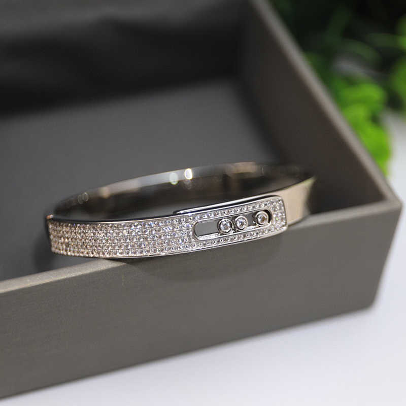 New Hot Top Brand Pure 925 Sterling Silver Jewelry For Women Gold Bangle Move Diamond Bangle Wedding Jewelry Around Rivet Bangle
New Hot Top Brand Pure 925 Sterling Silver Jewelry For Women Gold Bangle Move Diamond Bangle Wedding Jewelry Around Rivet Bangle
