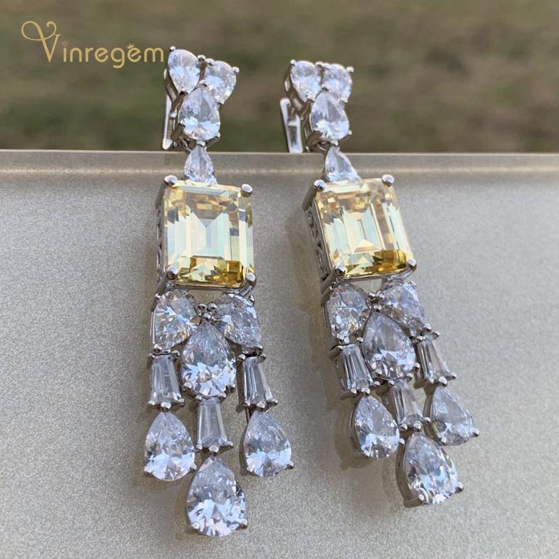 Dangle & Chandelier Vinregem 100% 925 Sterling Silver Asscher Cut Moissanite Gemstone Wedding Engagement Luxury Tassel Earrings Fine Jewelry
Dangle & Chandelier Vinregem 100% 925 Sterling Silver Asscher Cut Moissanite Gemstone Wedding Engagement Luxury Tassel Earrings Fine Jewelry