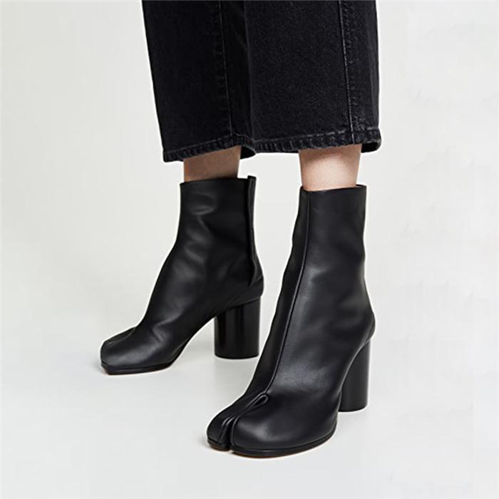 Boots Sexy Plain Leather Split Toe Tabi Round Chunky High Heel Ankle Women Zapatos Mujer Fashion Autumn Shoes Botas, Black
Boots Sexy Plain Leather Split Toe Tabi Round Chunky High Heel Ankle Women Zapatos Mujer Fashion Autumn Shoes Botas, Black