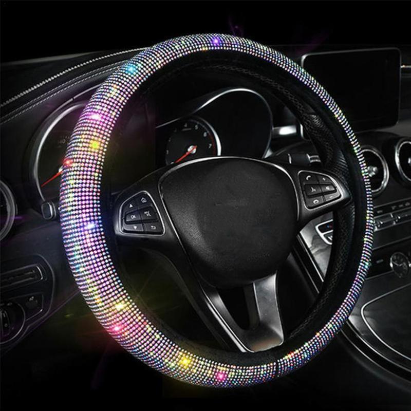 Steering Wheel Covers Luxury Crystal Car Cover Coloful Diamond-studded Shiny No Inner Ring Elastic Styling
Steering Wheel Covers Luxury Crystal Car Cover Coloful Diamond-studded Shiny No Inner Ring Elastic Styling