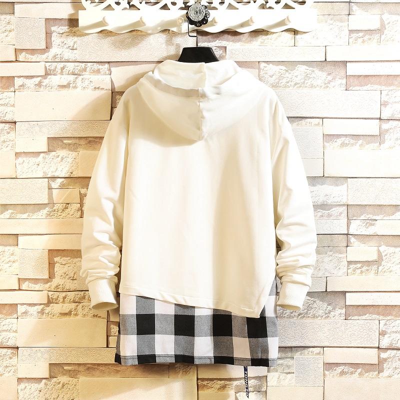 Men's Hoodies & Sweatshirts Mens Hip Hop Streetwear Men Print Letter Ribbon Sweatshirt Male Pullover Hoddies Black White Korean Sweetshirts