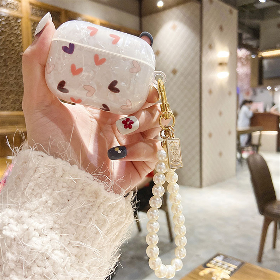 Luxury Flower Pearl Case for coque Apple Airpods 1 2 3 Bracelet Chain Case for AirPods Pro cover Bluetooth Earphone Accessories Heart with Lanyard
Luxury Flower Pearl Case for coque Apple Airpods 1 2 3 Bracelet Chain Case for AirPods Pro cover Bluetooth Earphone Accessories Heart with Lanyard