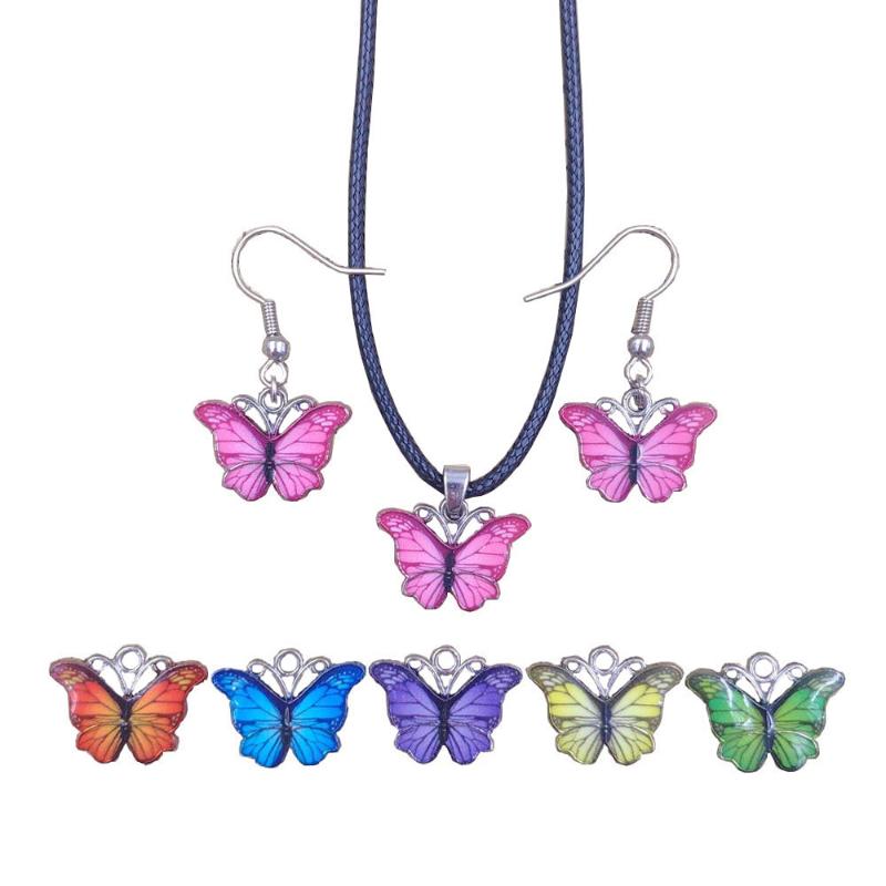 Earrings & Necklace 2021 Cute Fashion Sweet 6 Styles Colorful Butterfly Jewelry Set Necklace&Earrings Women Female Gift Girl Girlfriend BE01, Silver
Earrings & Necklace 2021 Cute Fashion Sweet 6 Styles Colorful Butterfly Jewelry Set Necklace&Earrings Women Female Gift Girl Girlfriend BE01, Silver