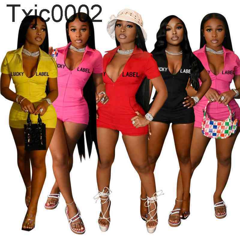 Women Jumpsuits Summer Designer Shorts Embroidery Letter Zipper Short Sleeve One Piece Pants Short Sleeve Nightclub Ladies Clothing Rompers, Yellow
Women Jumpsuits Summer Designer Shorts Embroidery Letter Zipper Short Sleeve One Piece Pants Short Sleeve Nightclub Ladies Clothing Rompers, Yellow