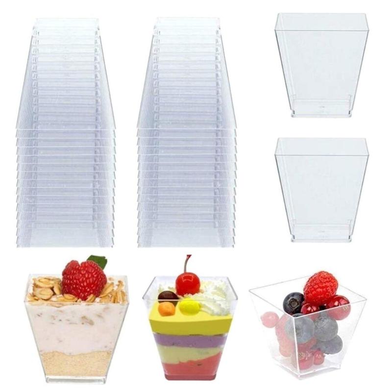 Disposable Cups & Straws 50/100PCS 60ML Dessert Cup Mousse Transparent Trapezoidal Ice Cream Home Christmas Festival Party Supplies
Disposable Cups & Straws 50/100PCS 60ML Dessert Cup Mousse Transparent Trapezoidal Ice Cream Home Christmas Festival Party Supplies