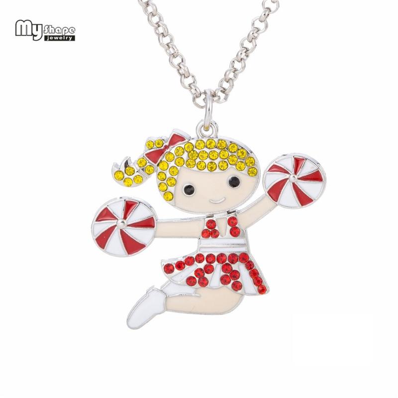 Pendant Necklaces My Shape Cheerleading Girl Enamel Pendent Choker Statement Necklace Crystal Colorful Sport Fashion Jewelry
Pendant Necklaces My Shape Cheerleading Girl Enamel Pendent Choker Statement Necklace Crystal Colorful Sport Fashion Jewelry