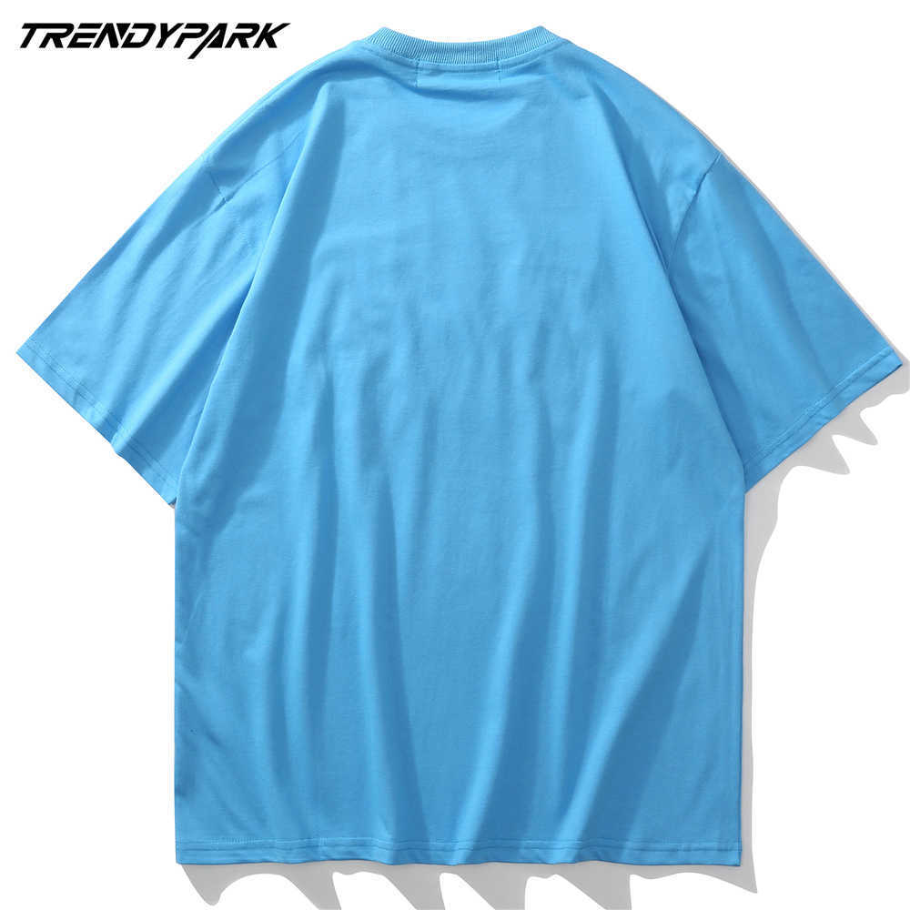 Men's Harajuku Tees Shirts Foaming Printing I Like Ghost Oversized Cotton Tshirts Fashion Short Sleeve T-Shirt Summer Tops 210601