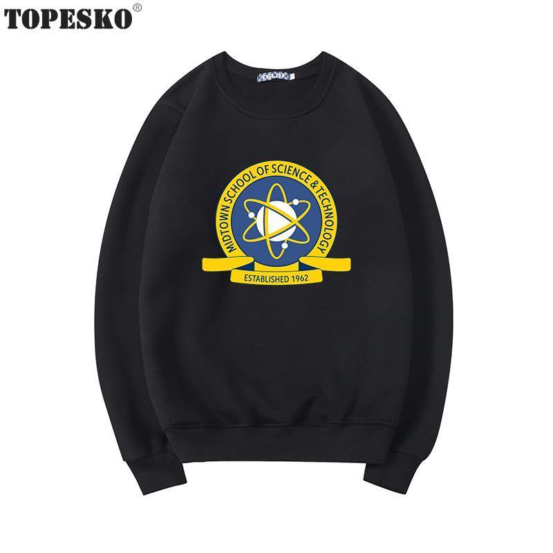TOPESKO Tom Holland Men Women Hoodies Science Technology School Print Streetwear Homme Unisex Sweatshirt 201020