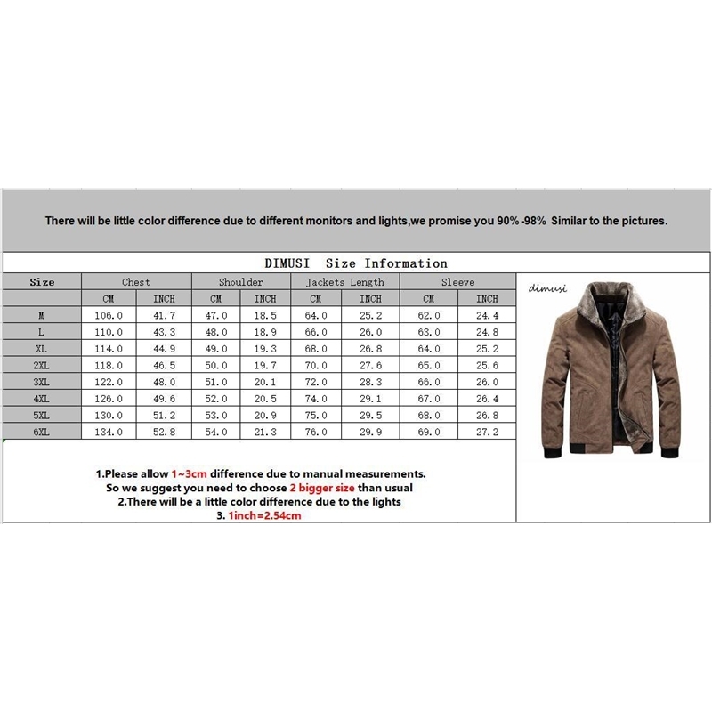 DIMUSI Winter Men's Bomber Jackets Casual Male Fur Collar Windbreaker Jacket Mens Fleece Warm Slim Corduroy Jackets Clothing 6XL T200502