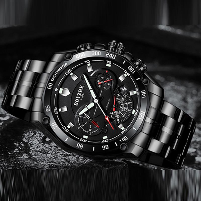 Wristwatches Boyzhe Men'S Wrist Watch Automatic Clockwork Mechanical Watches For Men Bracelet 30m Waterproof Luxury Man Sports Gift, Silver
Wristwatches Boyzhe Men'S Wrist Watch Automatic Clockwork Mechanical Watches For Men Bracelet 30m Waterproof Luxury Man Sports Gift, Silver