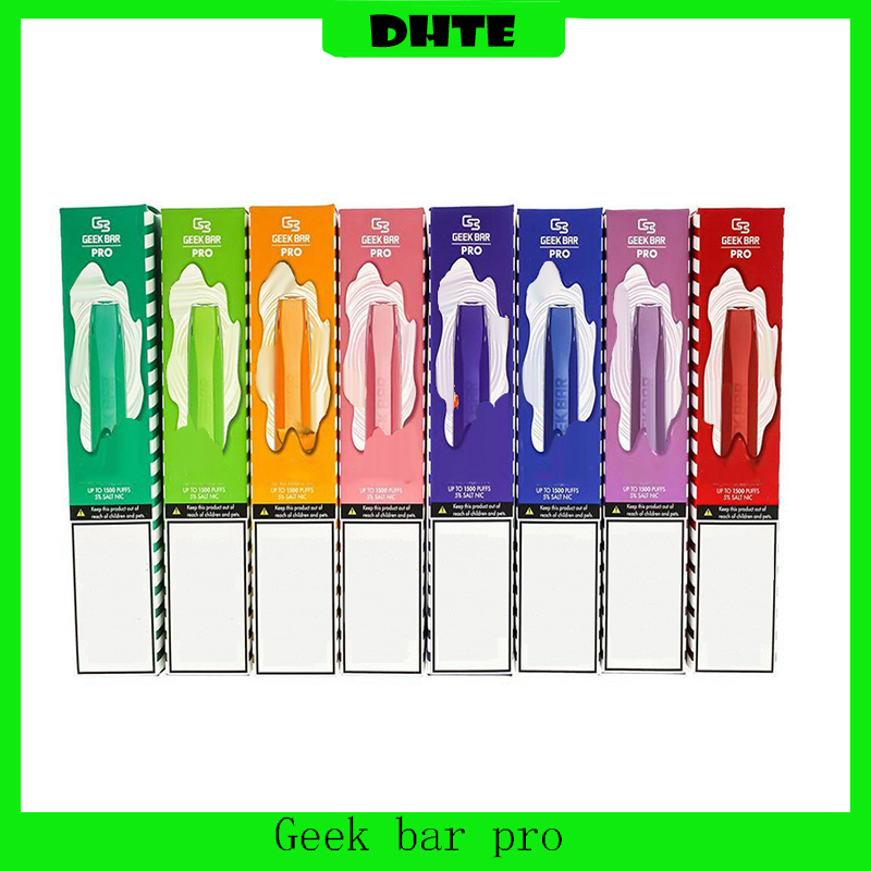 GEEK BAR PRO Disposable Vape E cigarettes 1500 Puffs Pen 4.5ml Prefilled pods Cartridge 850mAh Battery Starter Kit
GEEK BAR PRO Disposable Vape E cigarettes 1500 Puffs Pen 4.5ml Prefilled pods Cartridge 850mAh Battery Starter Kit