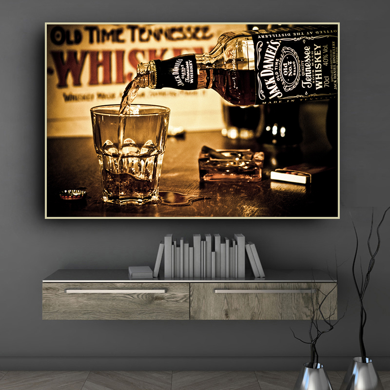 Whiskey Drinks Wall Posters And Prints Modern Canvas Art Painting Home Decor Canvas Wall Art Restaurant Bar Decorative Pictures