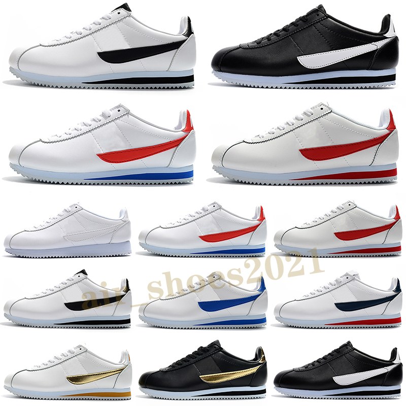 Top Quality Classic Running Shoes Black White Blue Lightweight Run Chaussures Cortezs Leather sneakers, Color 8
Top Quality Classic Running Shoes Black White Blue Lightweight Run Chaussures Cortezs Leather sneakers, Color 8