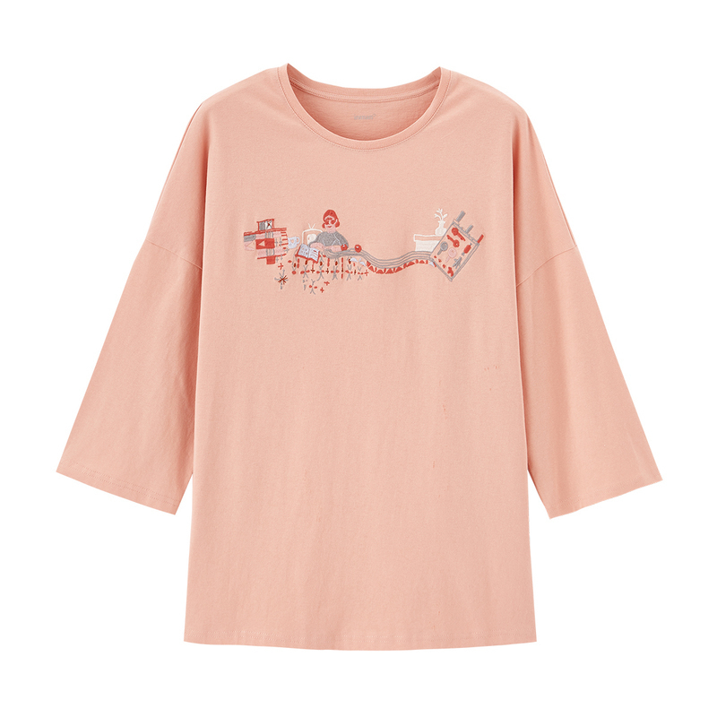 INMAN Summer New Arrival Pure Cotton Embroidered Literary Fashion Leisure Half Sleeve Tshirt T200614