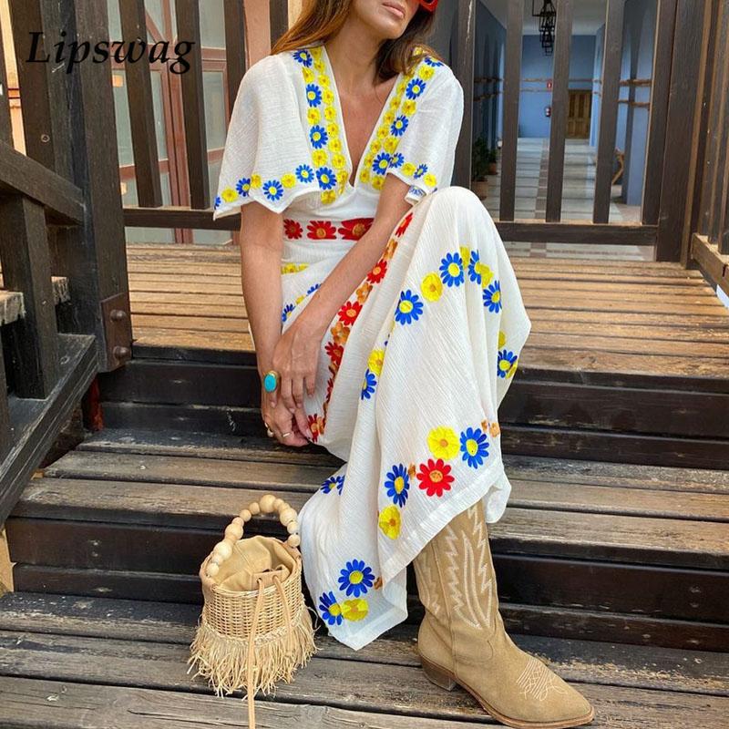 women deep v neck beach long dress spring summer short sleeve loose boho maxi dresses elegant lady flower print party dresshigh quality, Black;gray
women deep v neck beach long dress spring summer short sleeve loose boho maxi dresses elegant lady flower print party dresshigh quality, Black;gray