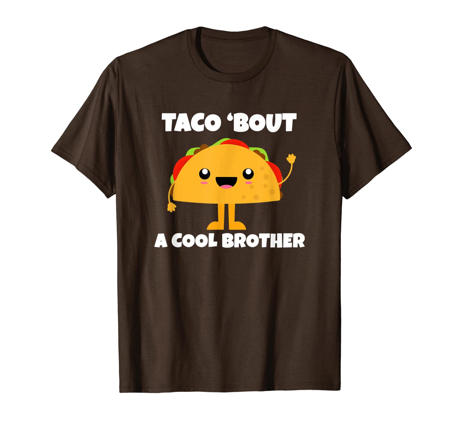taco about a cool brother t-shirt, White;black