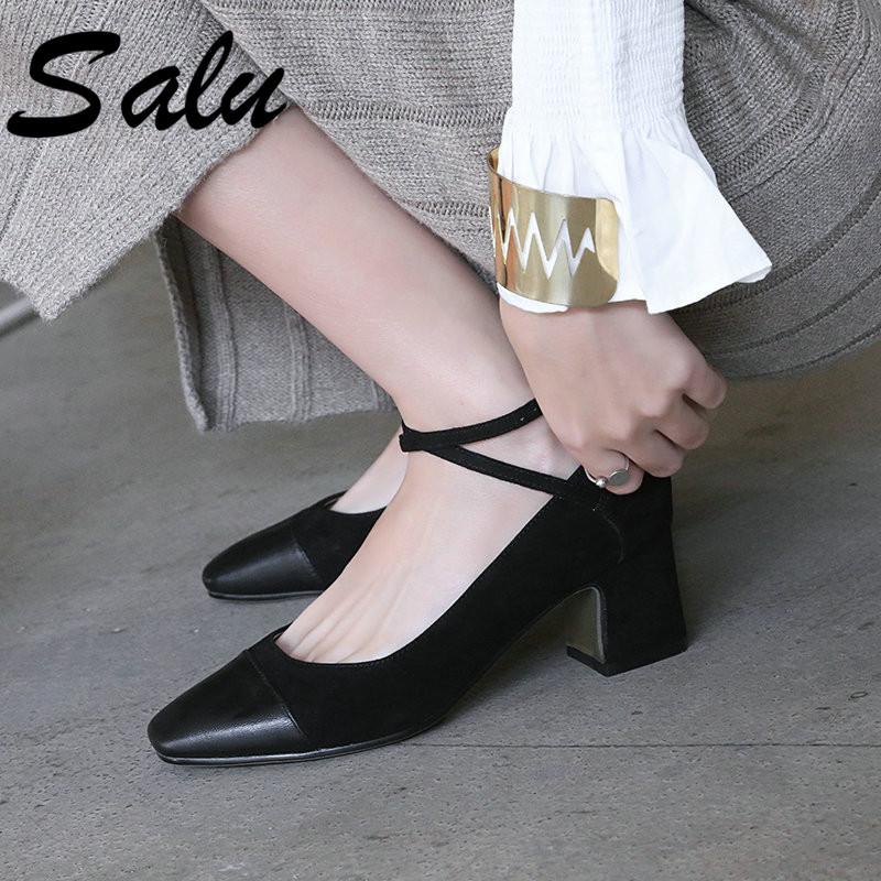 Salu 2021 Women Pumps All Match Fashion Women Shoes Suede Leather Square High Heel Style Ladies Pumps Size 34-40, Green
Salu 2021 Women Pumps All Match Fashion Women Shoes Suede Leather Square High Heel Style Ladies Pumps Size 34-40, Green