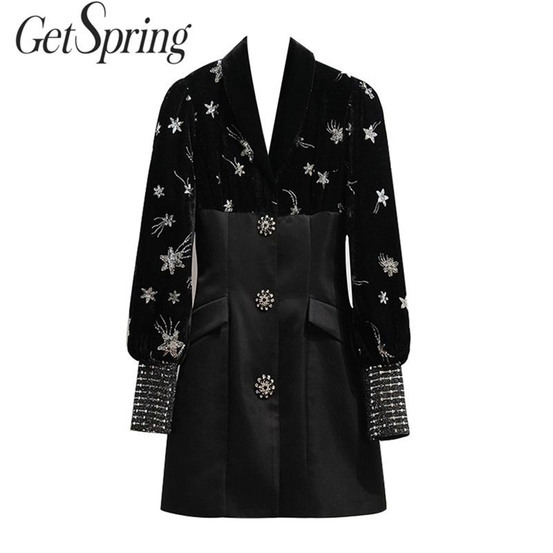 Getspring Women Dress Puff Sleeve V-neck Embroidery Velour Vintage Dresses Black Sexy Printing Autumn Winter 210601, Balck
Getspring Women Dress Puff Sleeve V-neck Embroidery Velour Vintage Dresses Black Sexy Printing Autumn Winter 210601, Balck