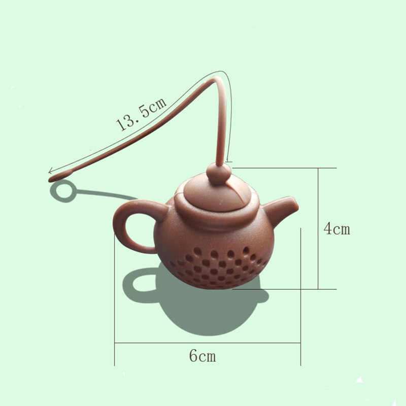 Silicone Teapot Shape Filter Safely Cleaning Infuser Reusable Tea/Coffee Strainer Tea Leaks Kitchen Accessories Free DHL Free shipping