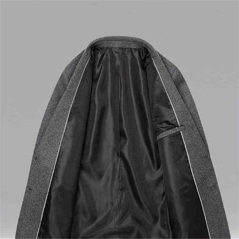 Fashion Mens Coats and Jackets Male Blazer Top Wool Blends Suit Men Jacket Spring Smart Casual Coat Solid Two Buttons 211122
