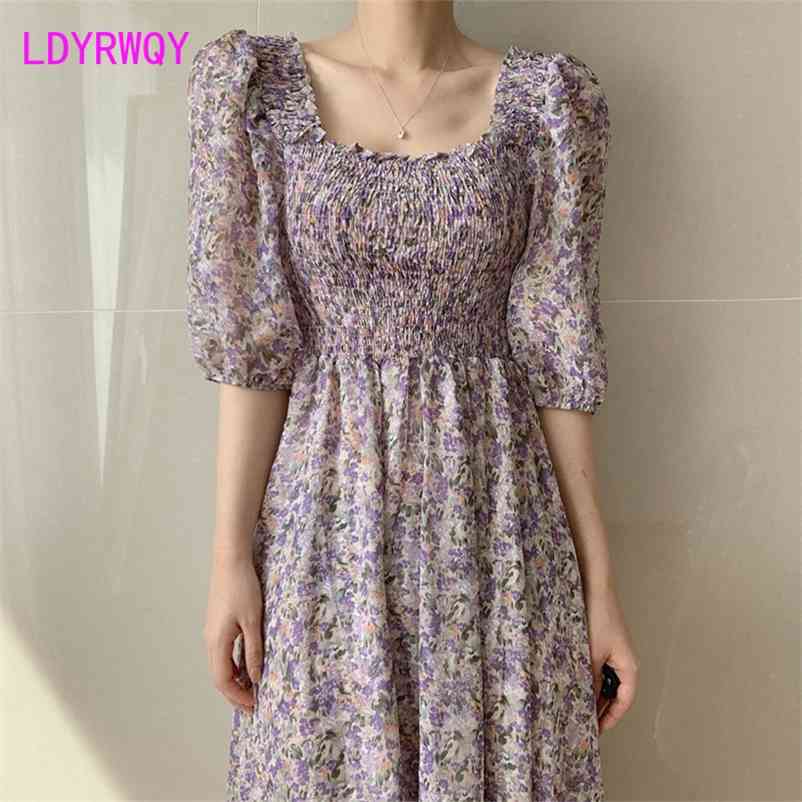 LDYRWQY Summer Korean Style Cover Belly Slim Fit Square Neck Oil Painted Floral Chiffon Fashion Sexy Dress 210603, Purple flower
LDYRWQY Summer Korean Style Cover Belly Slim Fit Square Neck Oil Painted Floral Chiffon Fashion Sexy Dress 210603, Purple flower